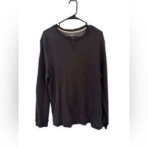 Men’s Gray Henley Shirt Size Large- Classic Minimal Everyday basic